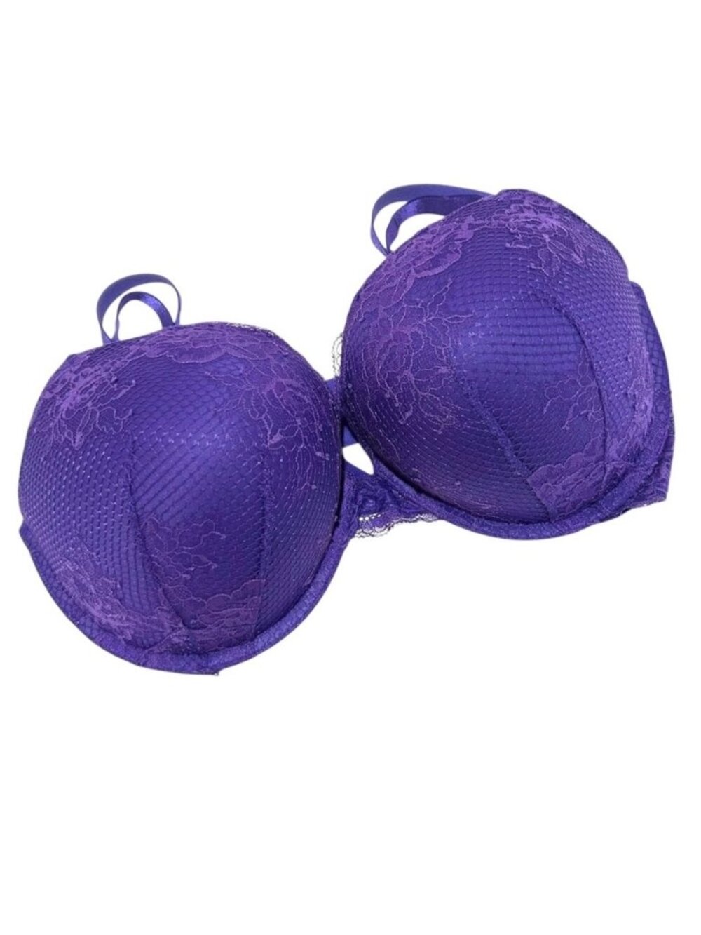 VICTORIA'S SECRET Bombshell Adds 2-cup sizes Strappy Fishnet Floral 38DD/38E